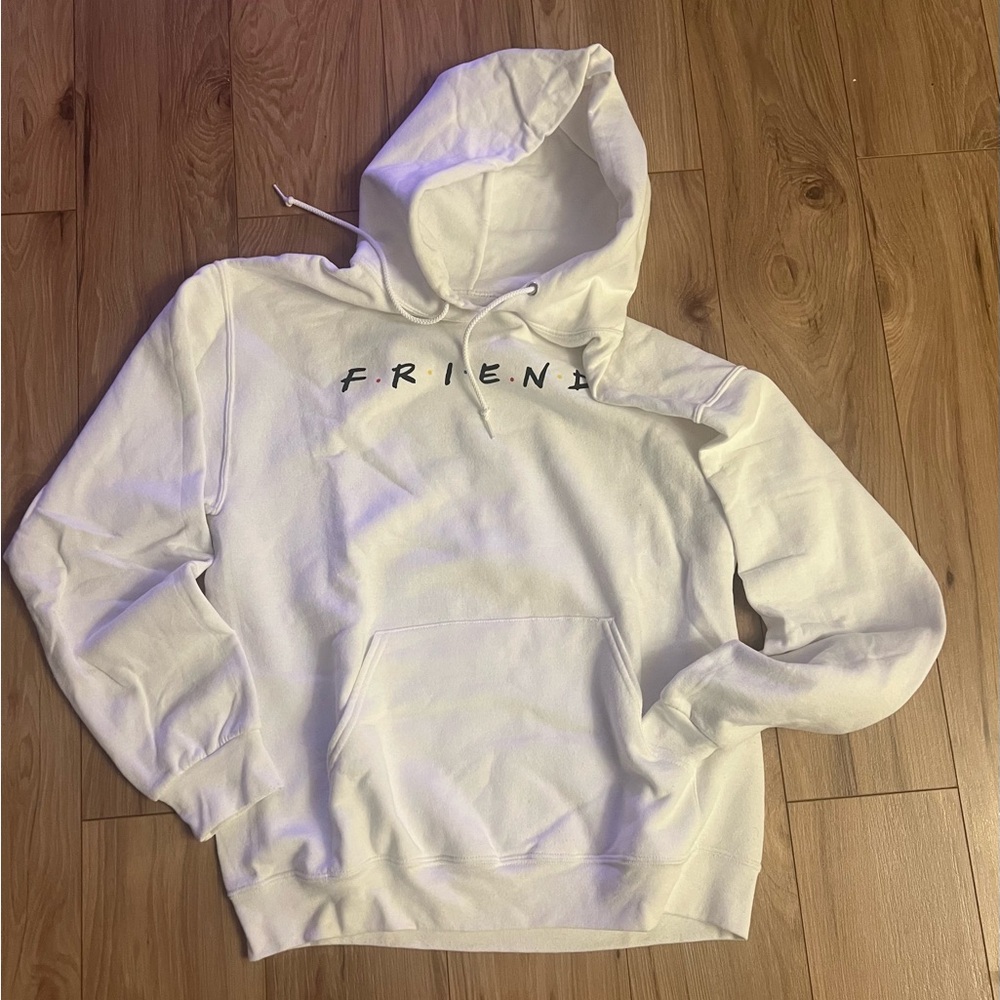 FRIENDS TV Show White Graphic Hoodie Women’s Size M